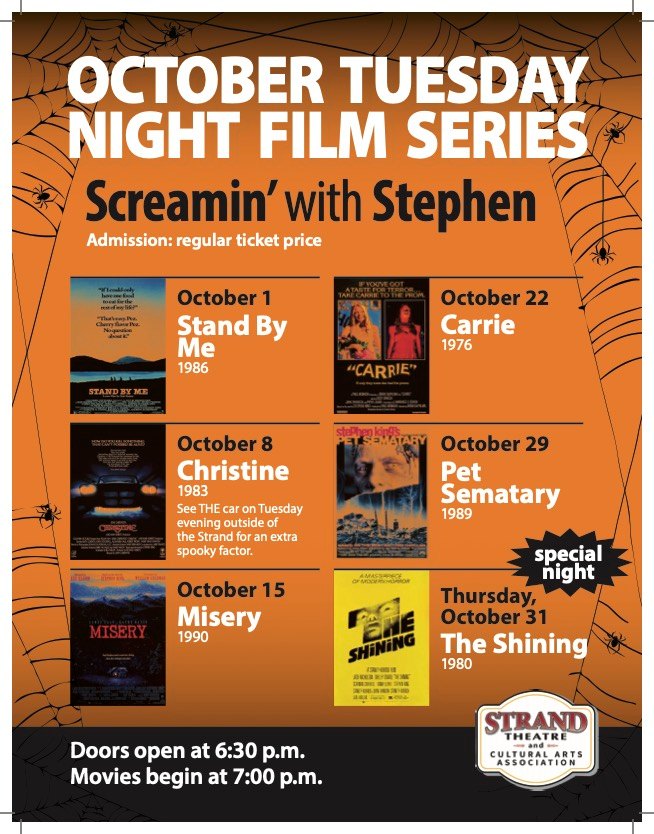 Screamin’ with Stephen October Film Series